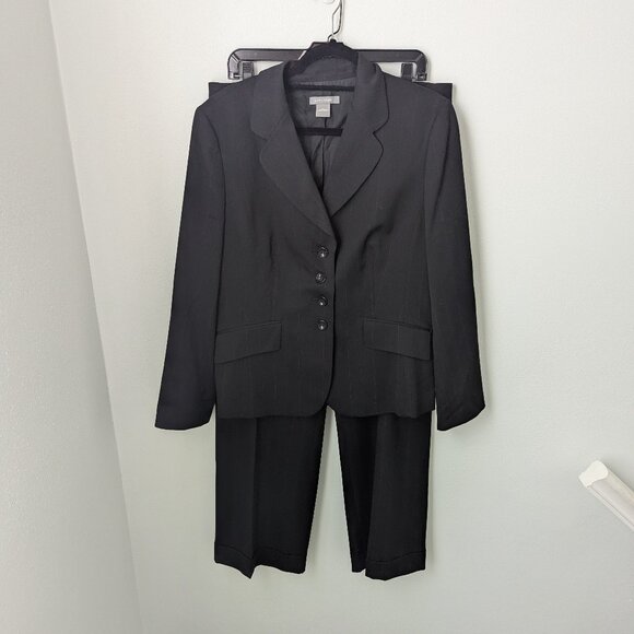 Ann Taylor Women's Black With Red Stripes Suit Set, 14 - Picture 1 of 11